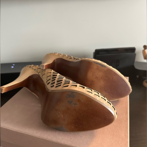 EUC Rosegold Marni Platform Cutout Herl Size 9 - Picture 3 of 5